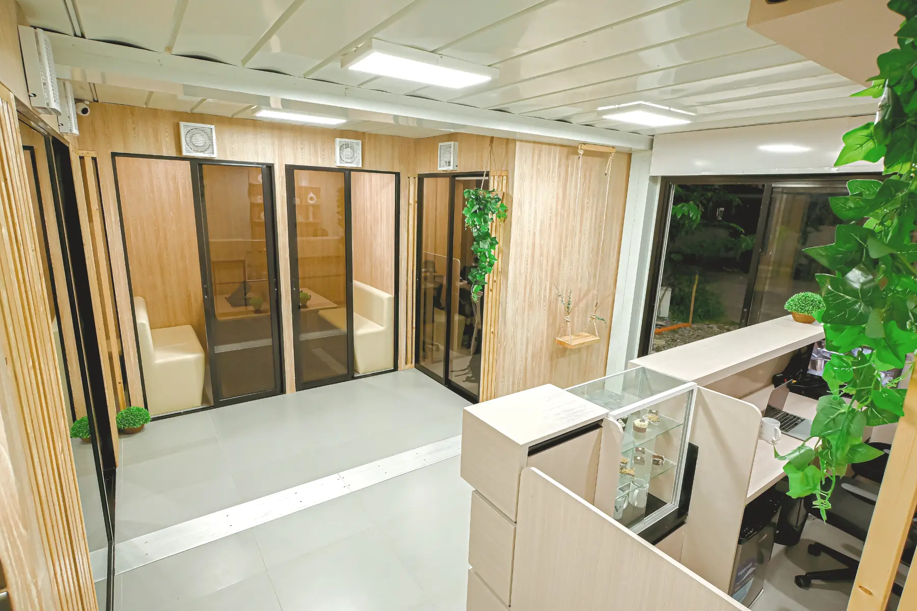 Warm shared interior at Viranova Space in Dumaguete